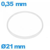 Joint d'horlogerie 21 X 0,35 mm     blanc