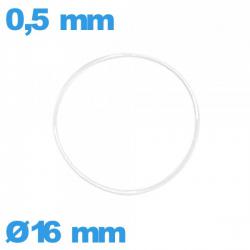 Joint 16 X 0,5 mm torique silicone  d'horlogerie 