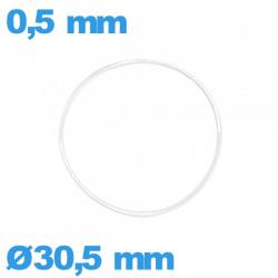 Joint silicone  pour montre 30,5 X 0,5 mm torique  étanchéité 