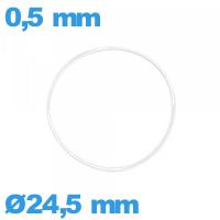 Joint  24,5 X 0,5 mm torique pour horlogerie silicone