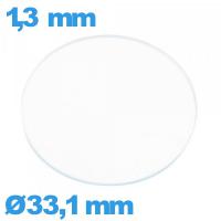 Verre verre minéral montre circulaire 33,1 mm