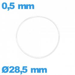 Joint montre 28,5 X 0,5 mm torique étanchéité silicone  
