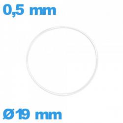 Joint d'horlogerie silicone - 19 X 0,5 mm  O-ring