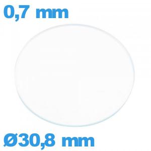 Verre verre minéral montre circulaire 30,8 mm
