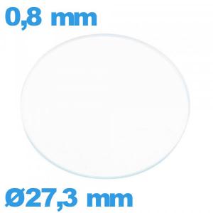 Verre verre minéral circulaire montre 27,3 mm