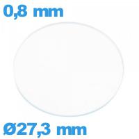 Verre verre minéral circulaire montre 27,3 mm
