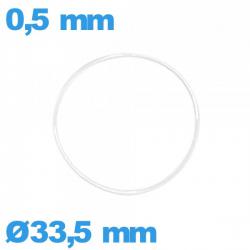 Joint de montre 33,5 X 0,5 mm torique étanchéité silicone  pas cher