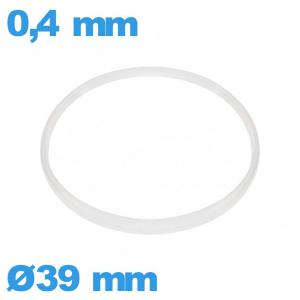 Joint d'horlogerie 39 X 0,4 mm  Hytrel blanc 
