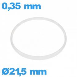 Joint verre de montre Hytrel pas cher blanc  21,5 X 0,35 mm 