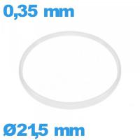 Joint verre de montre Hytrel pas cher blanc  21,5 X 0,35 mm 