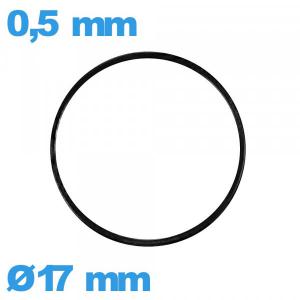 Joint  horlogerie 17 X 0,5 mm plat  étanchéité caoutchouc