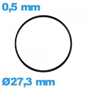 Joint NBR plat d'horlogerie - 27,3 X 0,5 mm