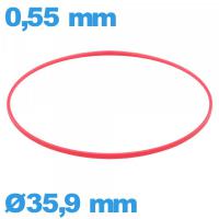 Joint horlogerie ISO Swiss 35,9 X 0,55 mm cylindrique étanchéité   pas cher