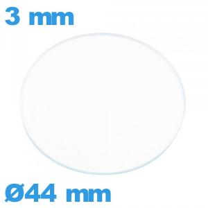 Verre verre minéral circulaire de montre 44 mm