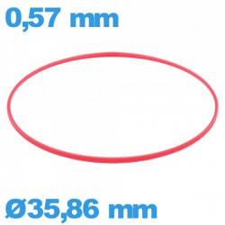 Joint cylindrique  35,86 X 0,57 mm   de montre 