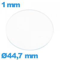 Verre 44,7 mm circulaire de montre verre minéral