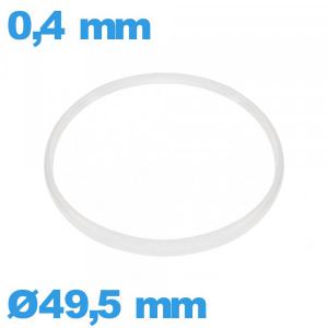 Joint blanc 49,5 X 0,4 mm verre d'horlogerie Cylindrique  