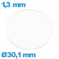 Verre verre minéral circulaire 30,1 mm de montre