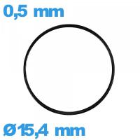 Joint nitrile pas cher horlogerie 15,4 X 0,5 mm plat  étanchéité