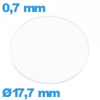 Verre circulaire 17,7 mm verre minéral pour montre