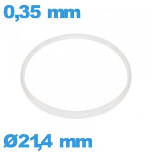 Joint verre montre  21,4 X 0,35 mm   blanc 