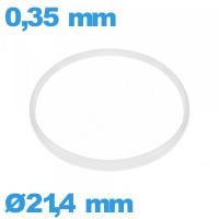 Joint verre montre  21,4 X 0,35 mm   blanc 