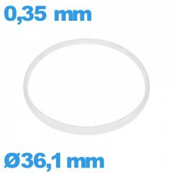 Joint verre de montre 36,1 X 0,35 mm  Hytrel   Sternkreuz