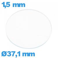 Verre circulaire en verre minéral 37,1 mm pour montre