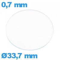 Verre 33,7 mm pour montre en verre minéral circulaire