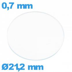 Verre verre minéral pour montre circulaire 21,2 mm