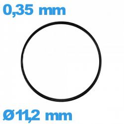 Joint pas cher d'horlogerie de marque iso swiss 11,2 X 0,35 mm plat  étanchéité NBR