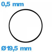 Joint NBR  pour montre iso swiss 19,5 X 0,5 mm plat  étanchéité