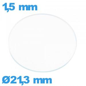 Verre en verre minéral circulaire montre 21,3 mm