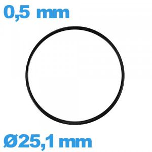 Joint nitrile 25,1 X 0,5 mm plat  de montre 