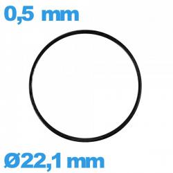 Joint étanchéité pour horlogerie iso swiss nitrile  plat 22,1 X 0,5 mm 