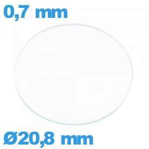 Verre 20,8 mm de montre circulaire verre minéral