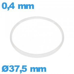 Joint verre horlogerie 37,5 X 0,4 mm  Hytrel Cylindrique  
