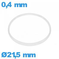 Joint verre de montre  Hytrel  blanc Cylindrique 21,5 X 0,4 mm 