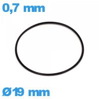 Joint O-ring de marque ISO Swiss pour montre nitrile - 19 X 0,7 mm