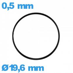 Joint étanchéité pour montre   plat 19,6 X 0,5 mm caoutchouc