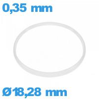 Joint  Hytrel 18,28 X 0,35 mm blanc de marque ISO Swiss verre d'horlogerie 