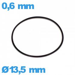 Joint 13,5 X 0,6 mm caoutchouc  O-ring d'horlogerie 