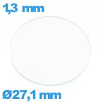 Verre verre minéral circulaire 27,1 mm de montre