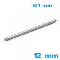 1 Pompe à ressort Non téléscopique Suisse 12 mm bracelet montre d :1 mm de marque ISOSWISS épaulement simple