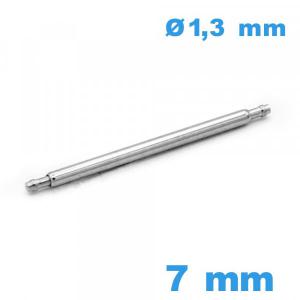 Springbar à ressort pour bracelet montre 7mm diam : 1,3 mm épaulement simple A petite pointe