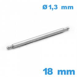 1 Springbar A petite pointe 18mm pour bracelet montre diam : 1,3 mm épaulement simple