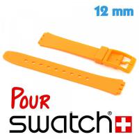 Bracelet pour Montre Swatch Silicone Orange 12 mm