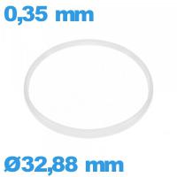 Joint  verre de montre de marque ISO Swiss Cylindrique 32,88 X 0,35 mm blanc  
