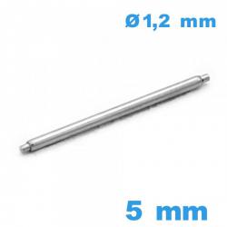 1 Springbar à ressort   5 mm Téléscopique épaulement simple d :1,2 mm qualité Suisse