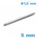 1 Springbar à ressort   5 mm Téléscopique épaulement simple d :1,2 mm qualité Suisse